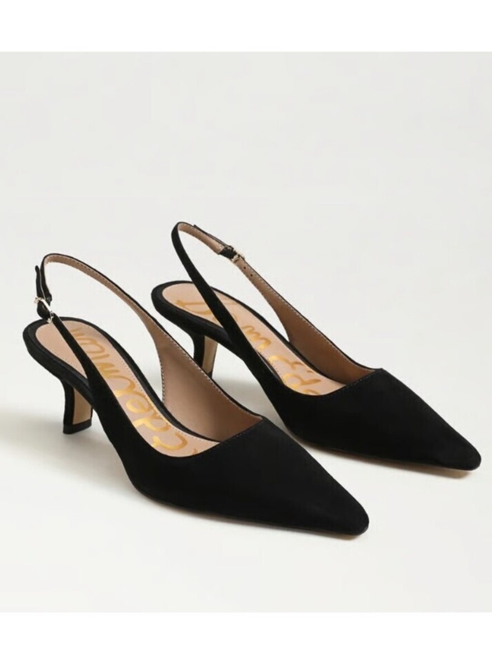 Sam Edelman Bianka Slingback Heel Black Suede 9